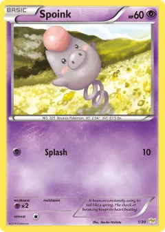 Spoink Common card from XY Trainer Kit Noivern