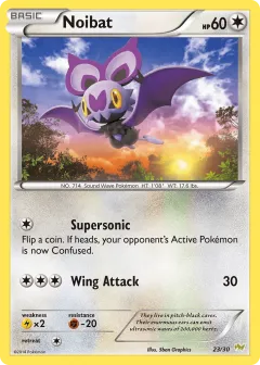 Noibat Common card from XY Trainer Kit Noivern