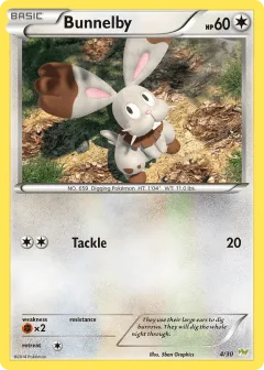Bunnelby Common card from XY Trainer Kit Noivern