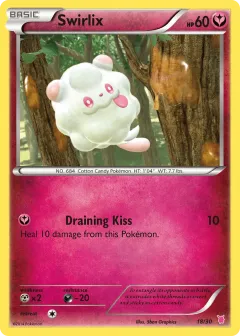 Swirlix Common card from XY Trainer Kit Wigglytuff