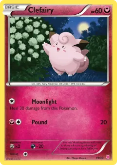 Clefairy Common card from XY Trainer Kit Wigglytuff