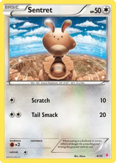 Sentret Common card from XY Trainer Kit Wigglytuff