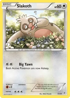 Slakoth Common card from XY Trainer Kit Bisharp