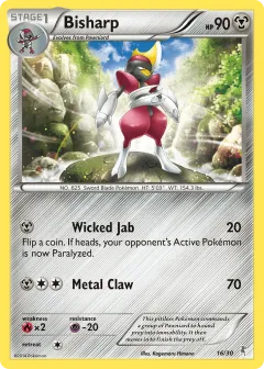 Bisharp Common card from XY Trainer Kit Bisharp