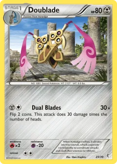 Doublade Common card from XY Trainer Kit Bisharp