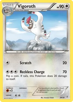 Vigoroth Common card from XY Trainer Kit Bisharp