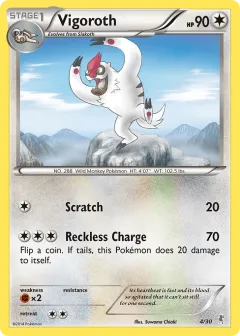 Vigoroth Common card from XY Trainer Kit Bisharp