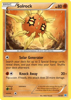 Solrock Common card from XY Trainer Kit Latios
