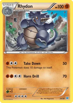 Rhydon Common card from XY Trainer Kit Latios