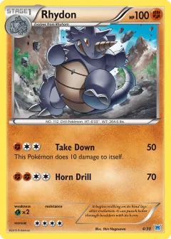 Rhydon Common card from XY Trainer Kit Latios