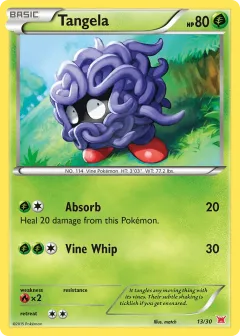 Tangela Common card from XY Trainer Kit Latias