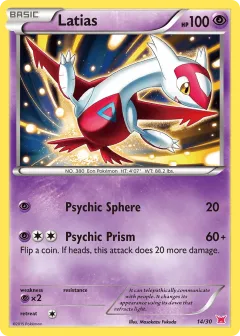 Latias Common card from XY Trainer Kit Latias
