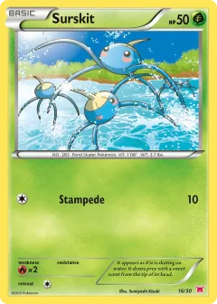 Surskit Common card from XY Trainer Kit Latias