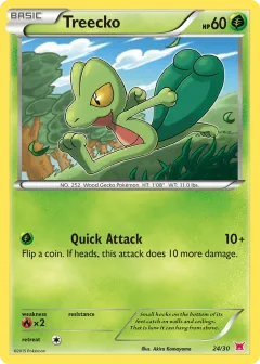 Treecko Common card from XY Trainer Kit Latias