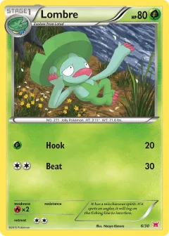 Lombre Common card from XY Trainer Kit Latias