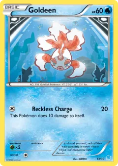 Goldeen Common card from XY Trainer Kit Suicune