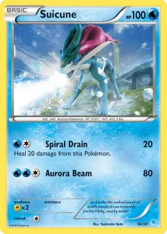 Suicune Common card from XY Trainer Kit Suicune