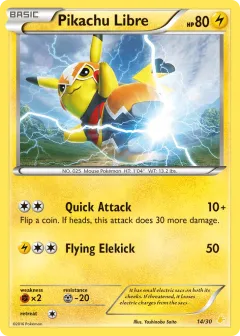Pikachu Libre Common card from XY Trainer Kit Pikachu Libre