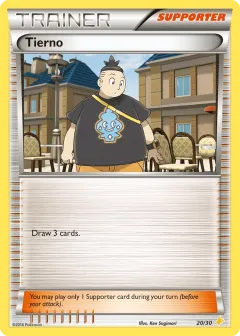 Tierno Common card from XY Trainer Kit Pikachu Libre