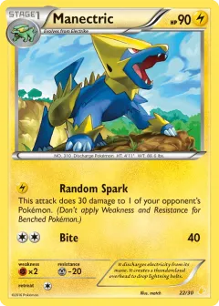 Manectric Common card from XY Trainer Kit Pikachu Libre