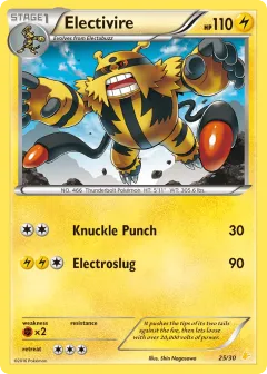 Electivire Common card from XY Trainer Kit Pikachu Libre