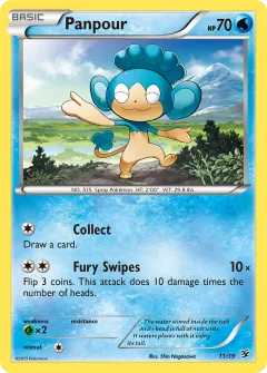Panpour Promo and other card from Kalos Starter Set