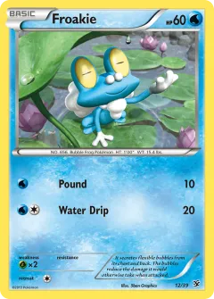 Froakie Promo and other card from Kalos Starter Set