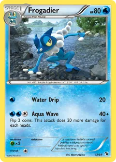 Frogadier Promo and other card from Kalos Starter Set