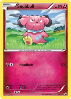 Snubbull Promo and other card from Kalos Starter Set