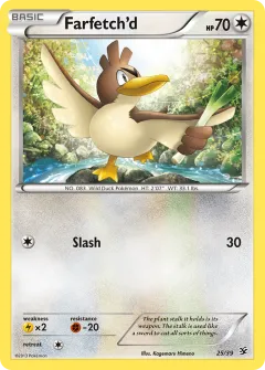 Farfetch'd Promo and other card from Kalos Starter Set