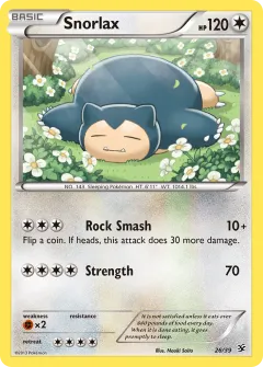 Snorlax Promo and other card from Kalos Starter Set