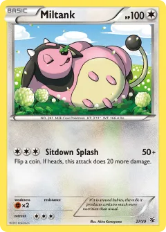 Miltank Promo and other card from Kalos Starter Set