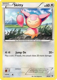 Skitty Promo and other card from Kalos Starter Set