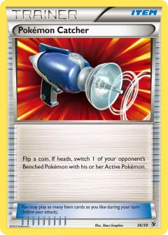 Pokémon Catcher Promo and other card from Kalos Starter Set
