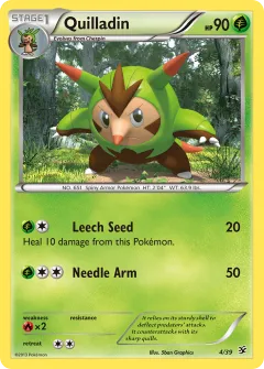 Quilladin Promo and other card from Kalos Starter Set