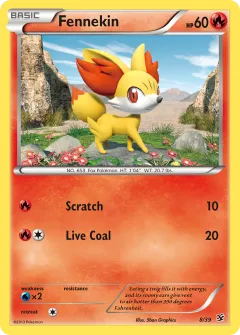 Fennekin Promo and other card from Kalos Starter Set