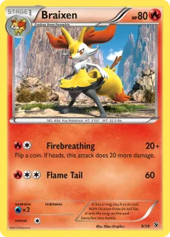 Braixen Promo and other card from Kalos Starter Set
