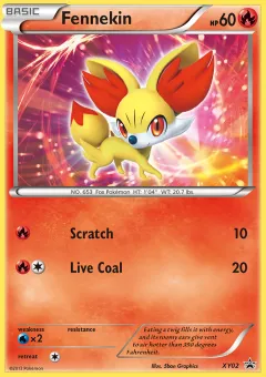 Fennekin Promo card from XY Black Star Promos