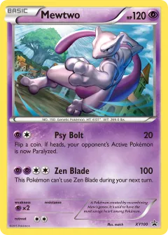 Mewtwo Promo card from XY Black Star Promos