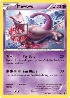 Mewtwo Promo card from XY Black Star Promos