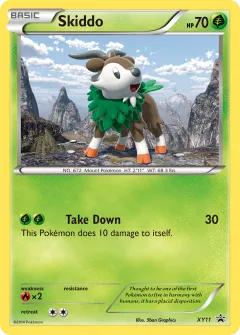 Skiddo Promo card from XY Black Star Promos