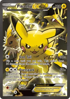 Pikachu-EX Promo card from XY Black Star Promos
