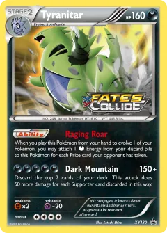 Tyranitar Promo card from XY Black Star Promos