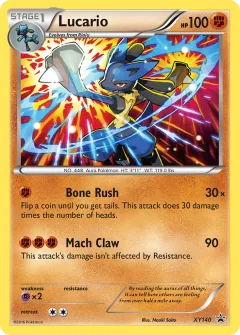 Lucario Promo card from XY Black Star Promos