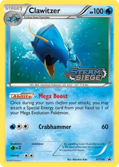 Clawitzer Promo card from XY Black Star Promos