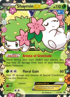 Shaymin-EX Promo card from XY Black Star Promos