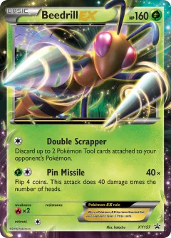 Beedrill-EX Promo card from XY Black Star Promos