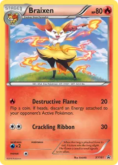Braixen Promo card from XY Black Star Promos