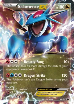 Salamence-EX Promo card from XY Black Star Promos