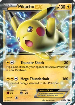 Pikachu-EX Promo card from XY Black Star Promos